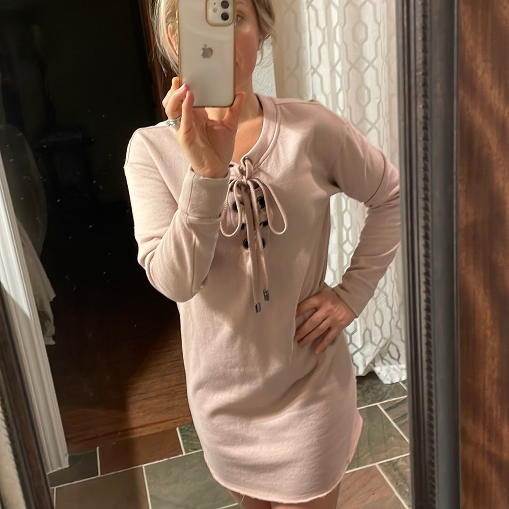 Soft and comfy sweatshirt dress. Never worn!